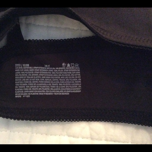 Black Underwire Like New Size 38C - Picture 3 of 3